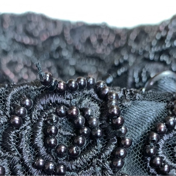 Vtg Beaded Floral Lined Vest - Picture 8 of 12